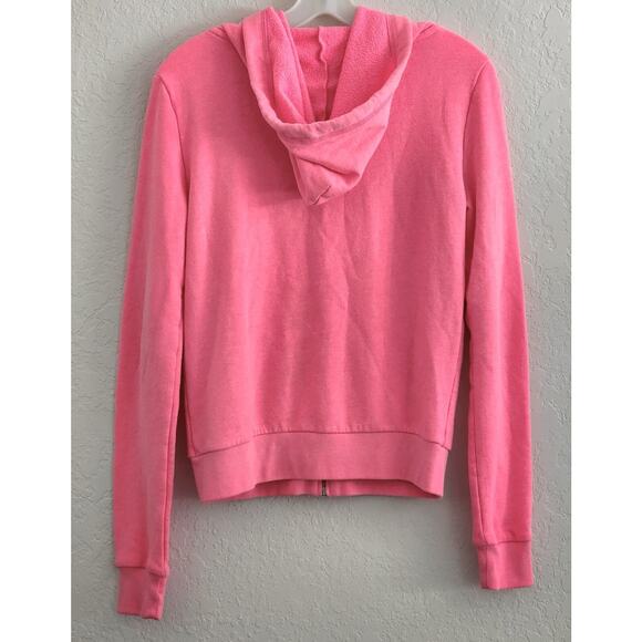 JACKET/HOODIE-VICTORIA'S SECRET-PINK-Bright Pink-Hood-Long Sleeves-Zipper-SM-P - Picture 2 of 12